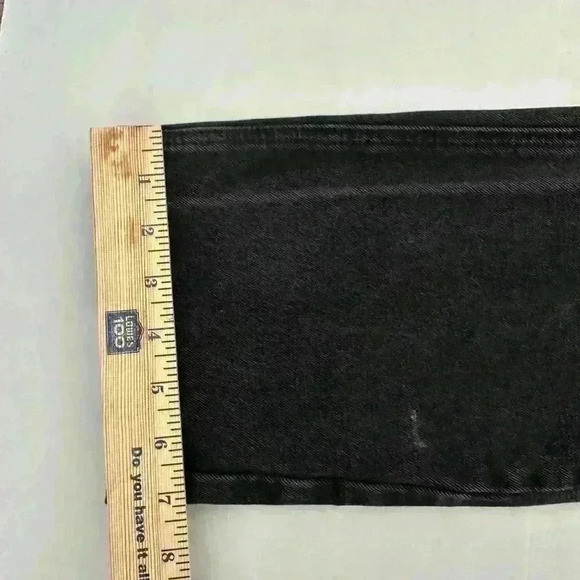 Princess Polly womens 0 black asymmetric crossover high waisted button fly jeans - Picture 10 of 13